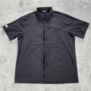 Arcteryx Skyline SS Shirt Mens XL Black Short Sleeve Zip Pocket Hiking Travel